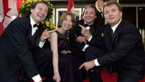 Joe Flaherty with SCTV Co-stars Robin Duke, Tony Rosato, and Dave Thomas